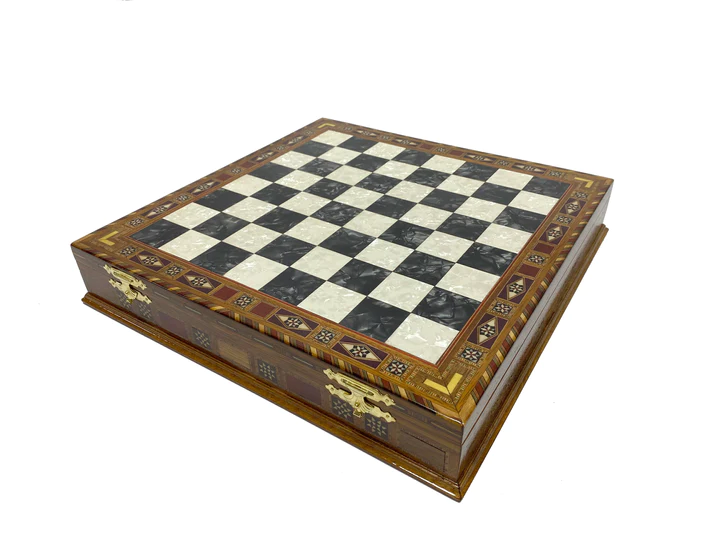 Past Master Blue Lodge California Regulation Chess Set - 15.7" (40cm) - Bricks Masons