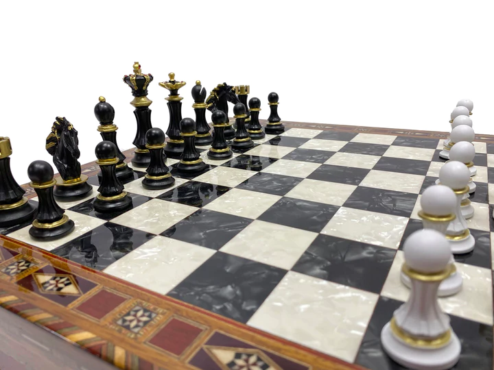 33rd Degree Scottish Rite Chess Set - Wings Up 16.5" (42cm) - Bricks Masons