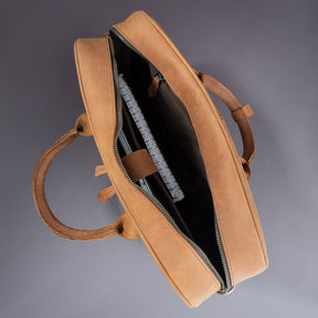 Widows Sons Briefcase - Handmade Leather - Bricks Masons