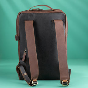 Past Master Blue Lodge California Regulation Backpack - Genuine Brown Leather - Bricks Masons