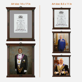 Masonic Certificate Frame - Hardwood With UV Antireflective Glass