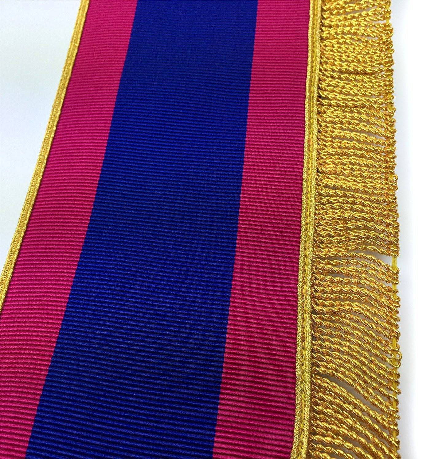 Provincial Mark English Regulation Apron - Pink & Blue with Gold Fringe