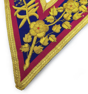 Grand Officers Mark Collar - Pink & Blue with Gold Bullion