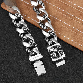 Knights Templar Commandery Bracelet - Cross Silver Platting - Bricks Masons