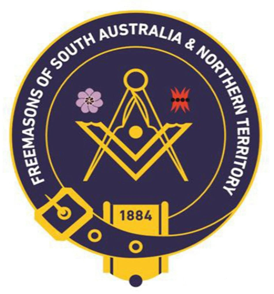 Master Mason Blue Lodge Cufflink - Pair Of Square & Compass South Australian Plated Studs - Bricks Masons
