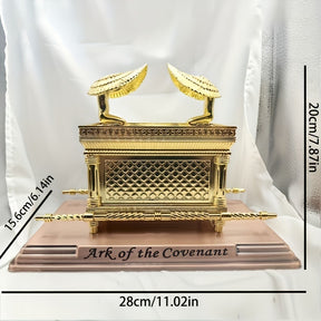 Masonic Statue - Gold Plated Ark Of The Covenant Replica - Bricks Masons