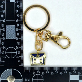 Master Mason Blue Lodge Keychain - Square & Compass G Blue Apron Pendant - Bricks Masons