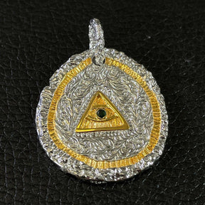 Eye Of Providence Necklace - Copper Plated Pendant - Bricks Masons