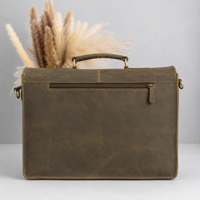 Master Mason Blue Lodge Briefcase - Premium Leather Front Pockets With Various Colors