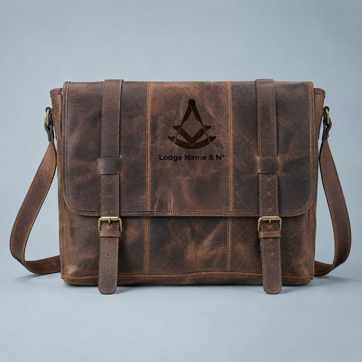 Past Master Blue Lodge Briefcase - High-Quality Crazy Horse Leather Various Colors