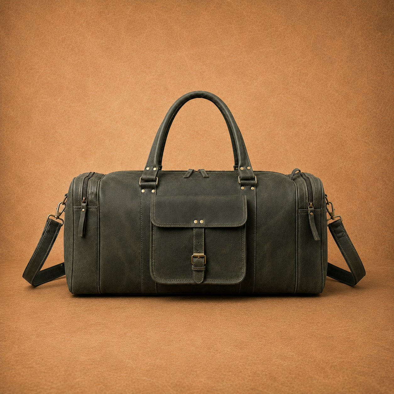 Past Master Blue Lodge Travel Bag - Crazy Horse Leather With Multiple Zipper Pockets
