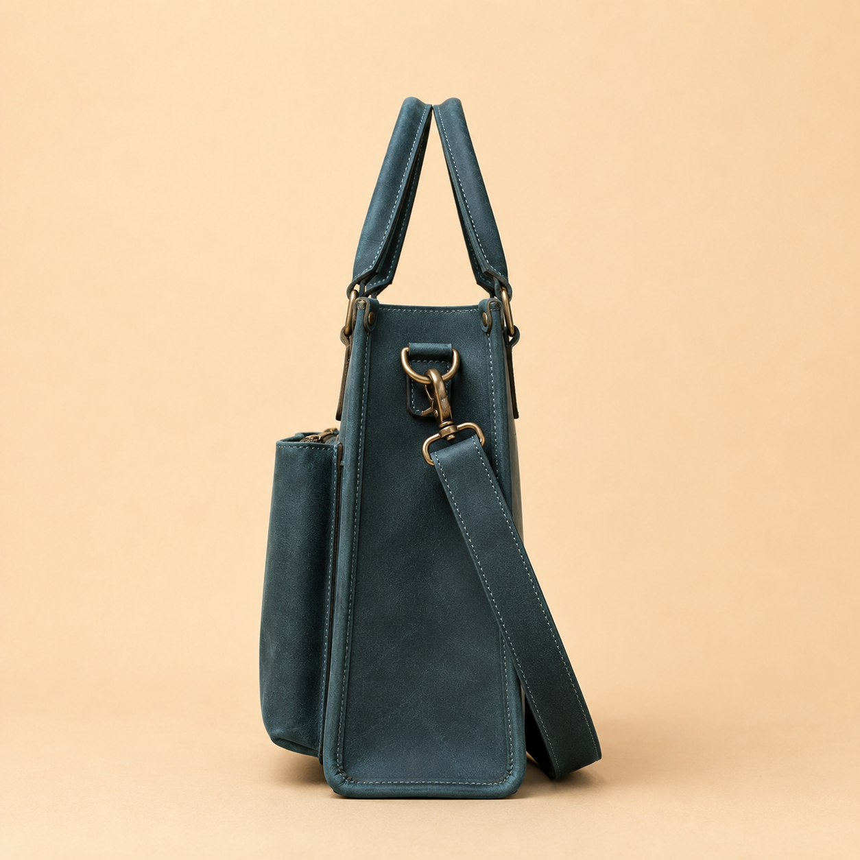 Master Mason Blue Lodge Briefcase - Dark Green Color Crazy Horse Finish