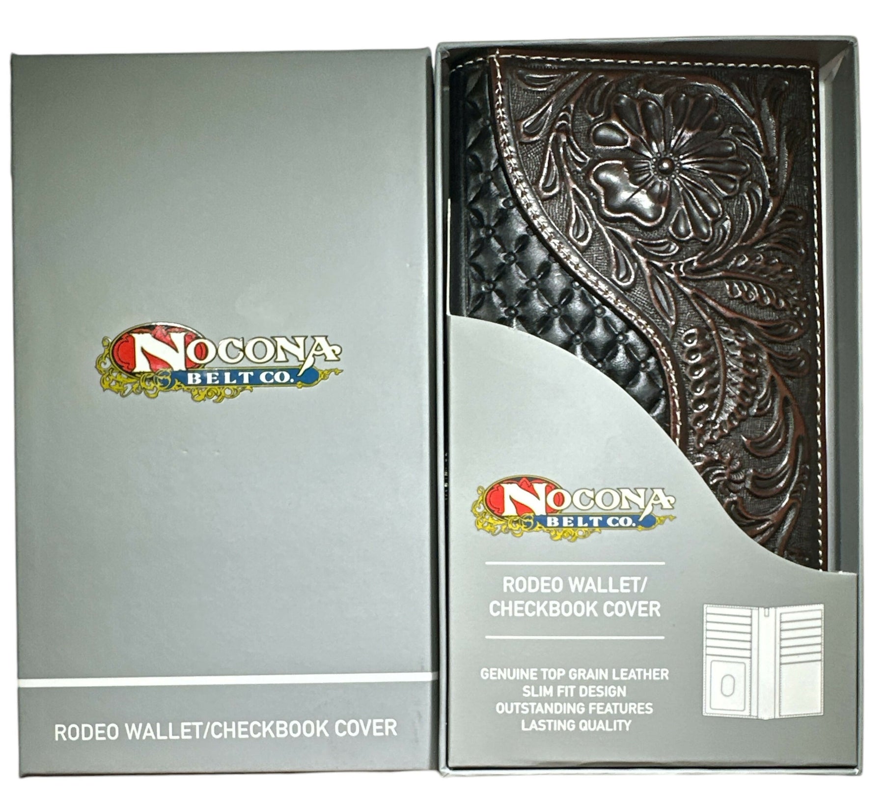 Shriners Wallet - Nocona Black & Cherry Floral Long Rodeo