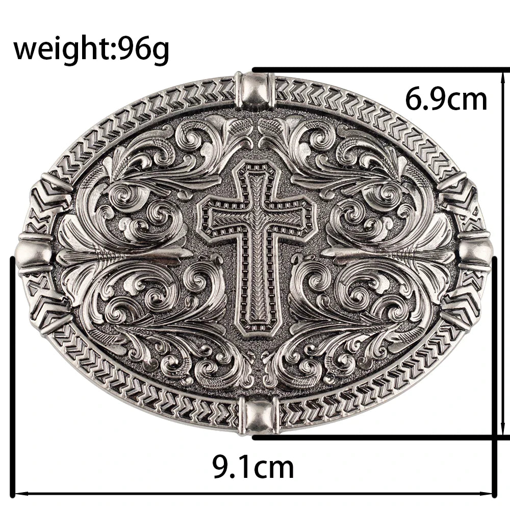 Knights Templar Commandery Belt Buckle - Cross Allay Silver & Bronze - Bricks Masons