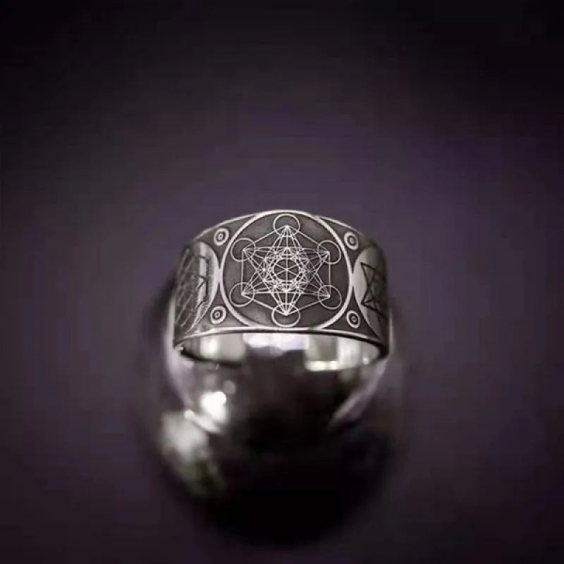 Ancient Israel Ring - Angel of Life Seal Kabbalah - Bricks Masons