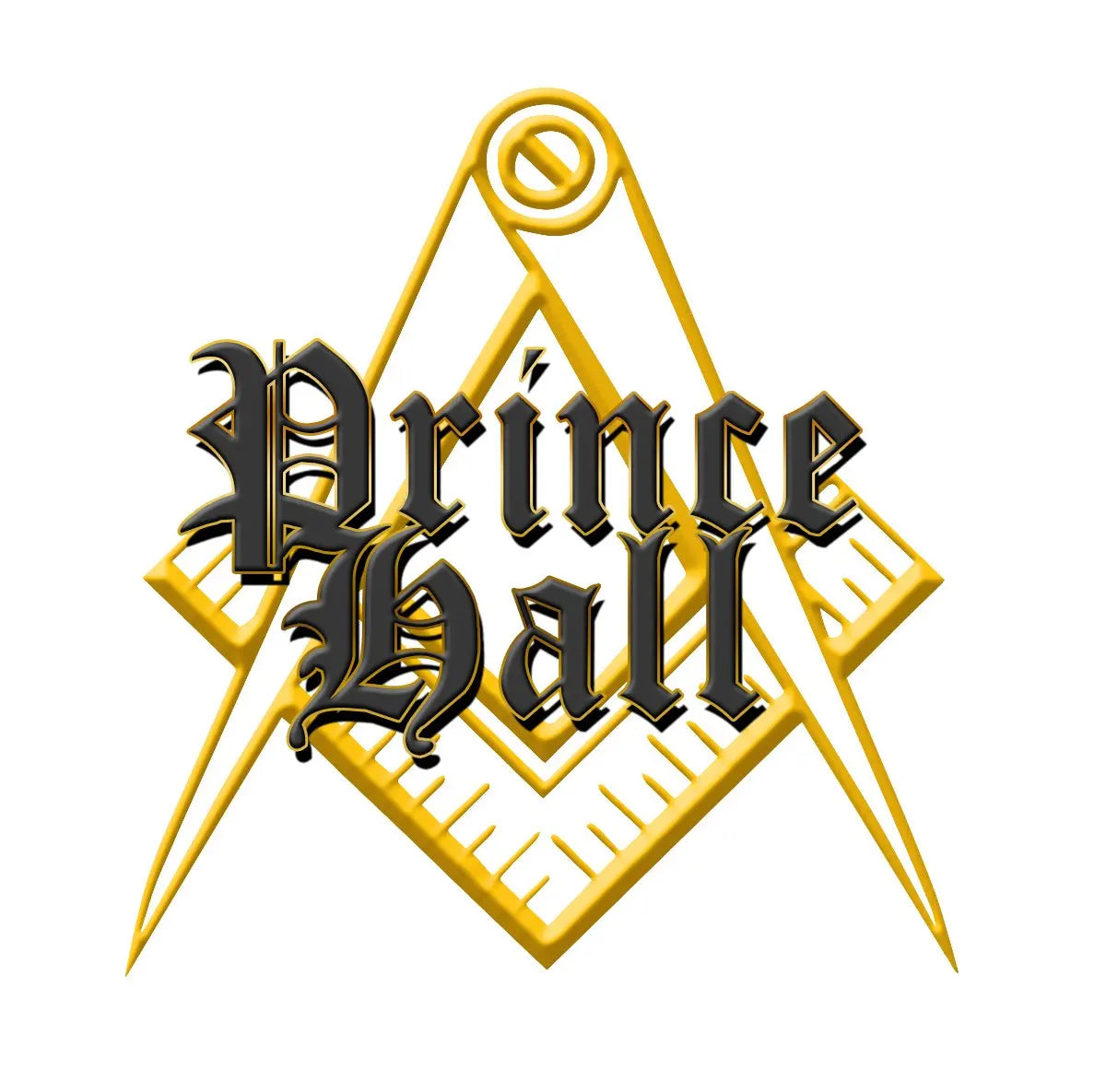 Master Mason Blue Lodge T-Shirt - Prince Hall Gold Square & Compass 100% Cotton O-Neck - Bricks Masons