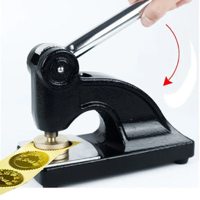 Order of the Secret Monitor Long Reach Seal Press - Heavy Embossed Stamp Black Color Customizable - Bricks Masons