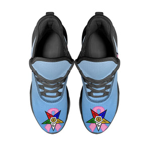 OES Sneakers - Blue Printed Star Lace Up - Bricks Masons