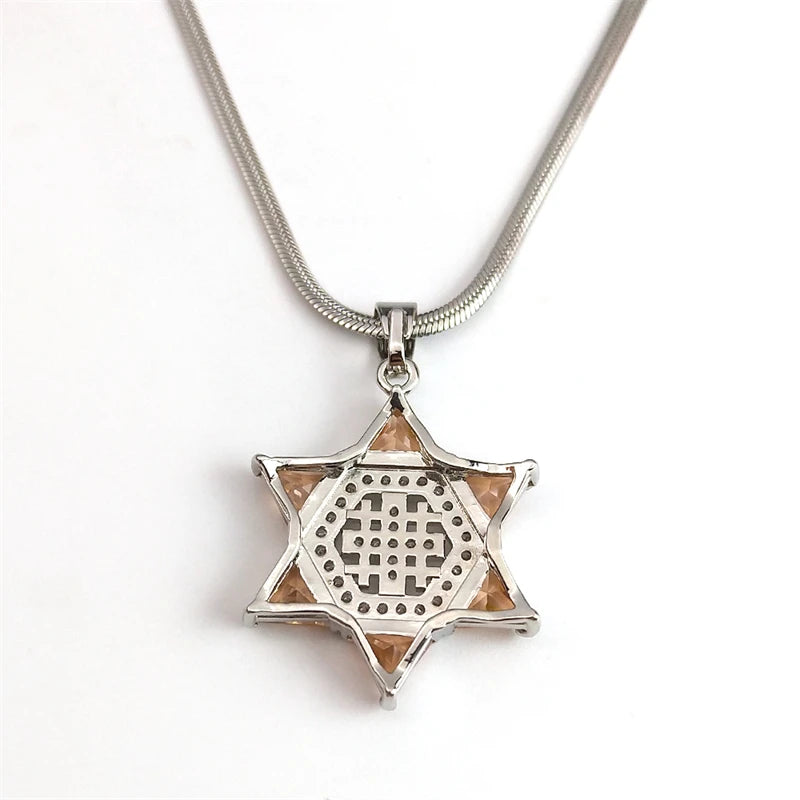 Ancient Israe Necklace - Jerusalem Crusader Cross Star of david pendant - Bricks Masons