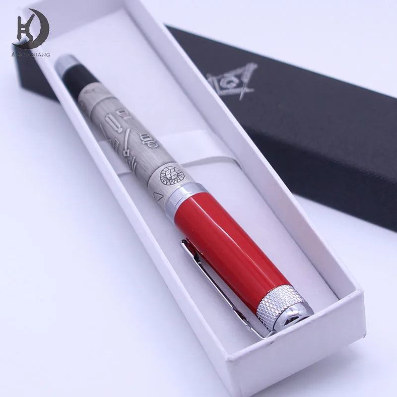 Master Mason Blue Lodge Pen - Heavy Weight Fountain Pen with Gift Box Set