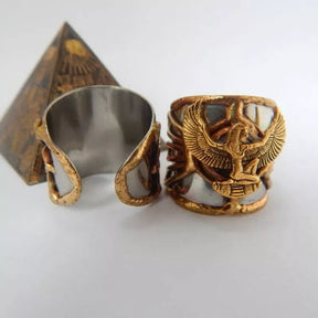 Ancient Egypt Ring - Pharaoh Ring Ankh & Maat - Bricks Masons