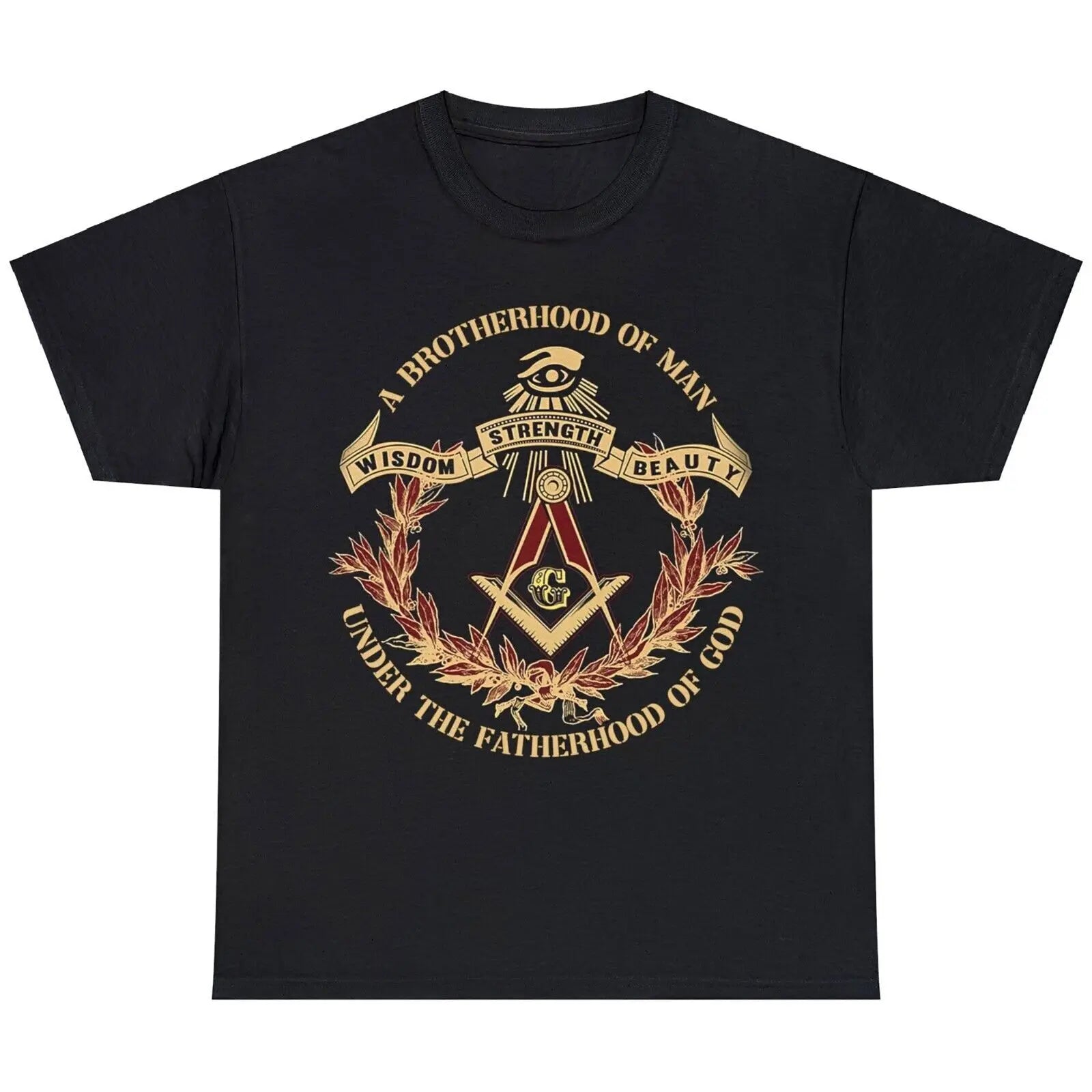 Master Mason Blue Lodge T-Shirt - A Brotherhood of Man - Bricks Masons