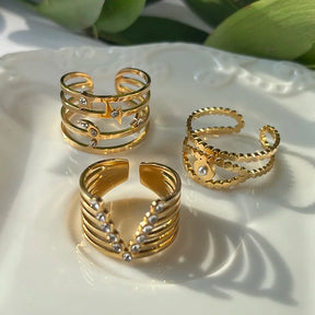 Eye Of Providence Ring - Stainless Steel Gold Plated - Bricks Masons