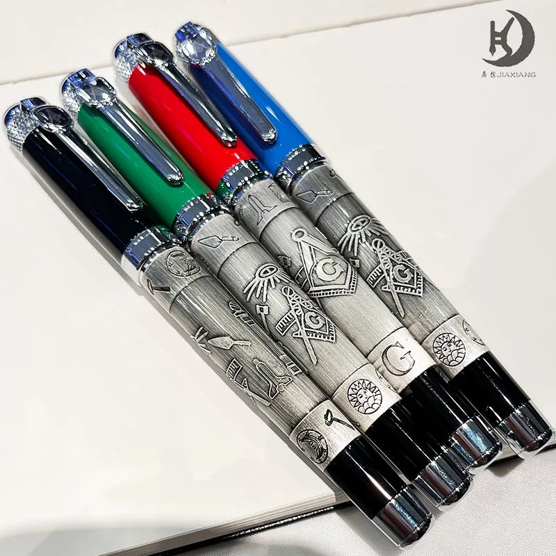 Master Mason Blue Lodge Pen - Heavy Weight Fountain Pen with Gift Box Set