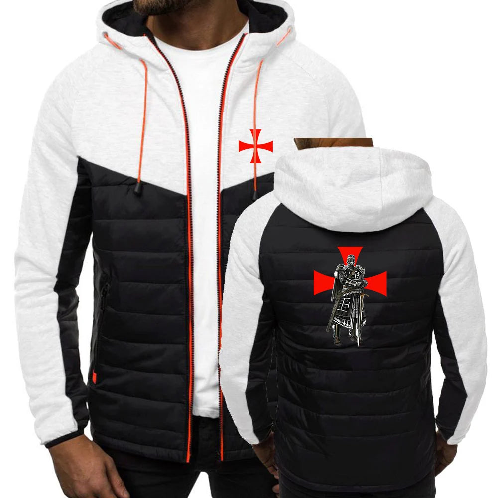 Knights Templar Commandery Hoodie - Black & White With Zipper and Red ...