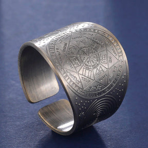 Ancient Israel Ring - Seal of The 7 Archangels - Bricks Masons
