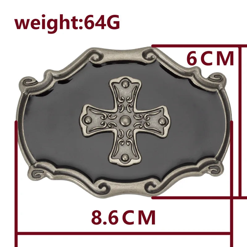 Knights Templar Commandery Belt Buckle - Zinc Alloy With Cross - Bricks Masons