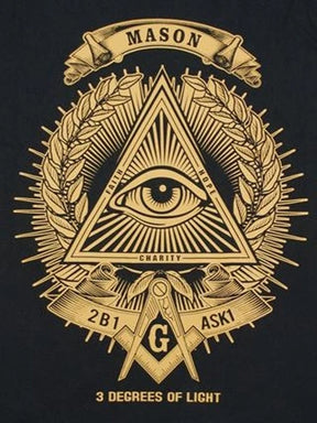 Master Mason Blue Lodge Hoodie - All-seeing Eye 100% Cotton - Bricks Masons