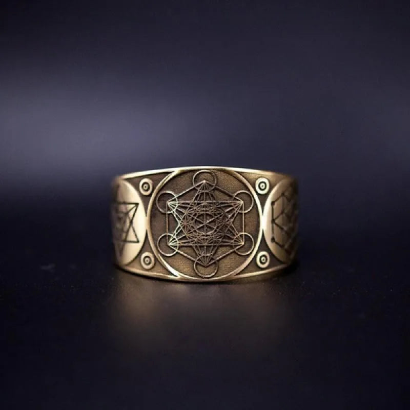 Ancient Israel Ring - Angel of Life Seal Kabbalah - Bricks Masons