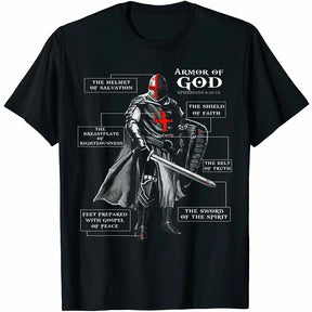 Knights Templar Commandery T-Shirt - Armor of God Cotton - Bricks Masons
