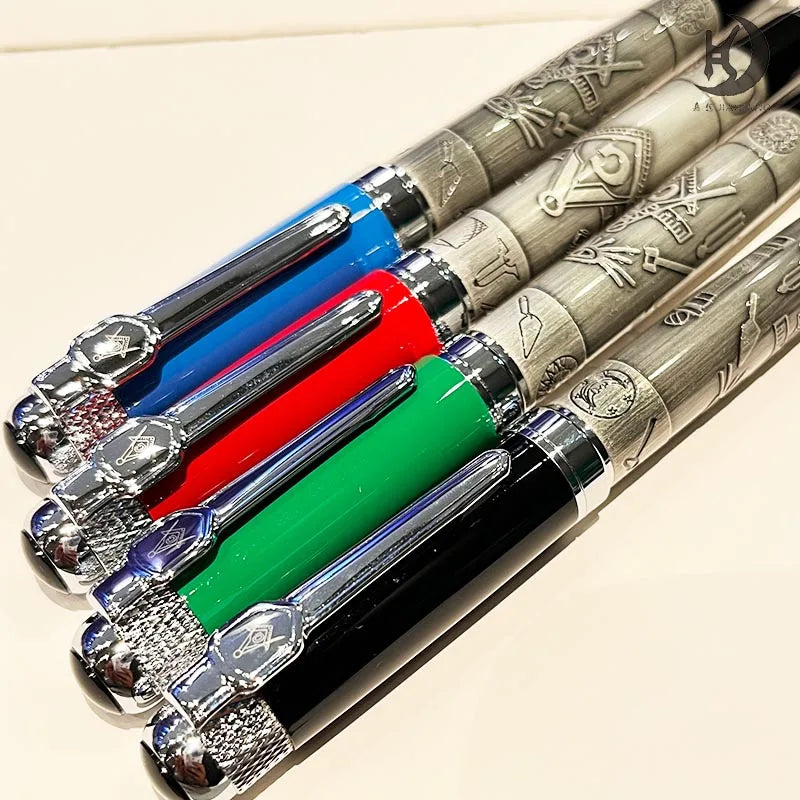 Master Mason Blue Lodge Pen - Heavy Weight Fountain Pen with Gift Box Set