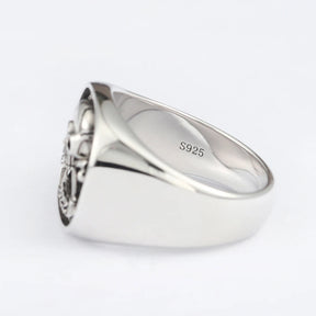 Masonic Ring - Sterling Silver Skull Bones Order 322