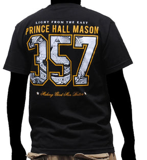 Master Mason Blue Lodge T-Shirt - Prince Hall 100% Cotton - Bricks Masons