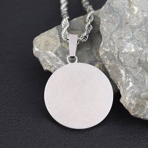 Knights Templar Necklace - Sterling Silver Shield & Sword With Red Cross