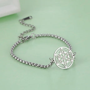 Seed of Life Bracelet Sacred Stainless Steel Charm - Bricks Masons