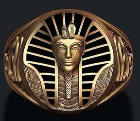 Ancient Egypt Ring - Pharaoh Green Portrait (Zinc Alloy) - Bricks Masons