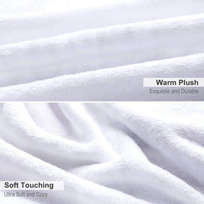 OES Blanket - White Soft Plaid Anti-Pilling - Bricks Masons