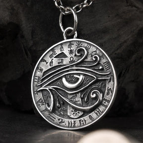 Ancient Egypt - Pharaoh's Treasure  sterling silver pendant fEye of Horus - Bricks Masons