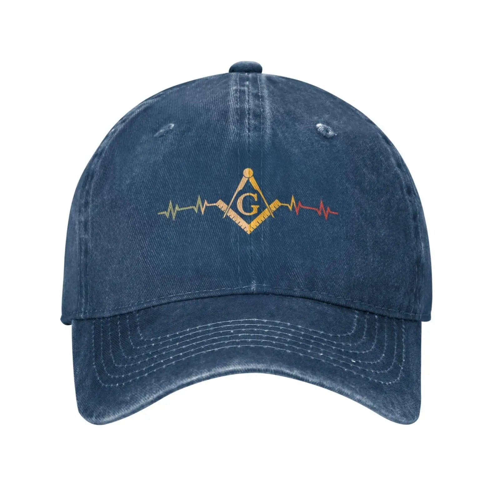 Master Mason Blue Lodge Baseball Cap - Square Compass G Adjustable