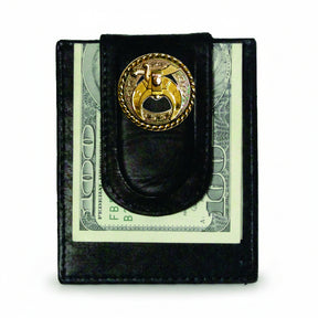 Shriners Wallet - Black & Brown Colors With Money Clip