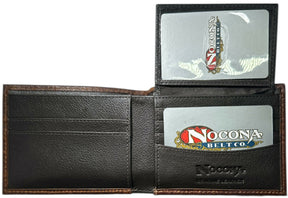 OES Wallet - Nocona Ostrich Print Leather Bifold