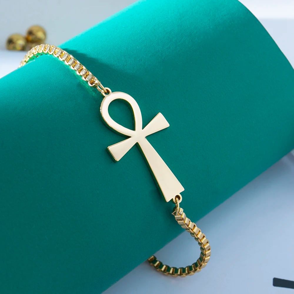 Ancient Egypt Bracelet - Ankh Cross Stainless Steel Ancient Egypt Bracelet - Ankh Cross Stainless Steel