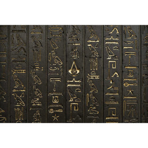 Ancient Egypt Canvas - Black & Gold Egyptian Hieroglyphs 3D Printed