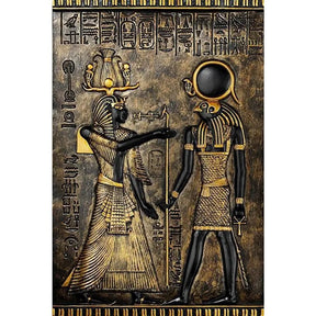 Ancient Egypt Canvas - Black Golden 3D Printed Design Of God Horus