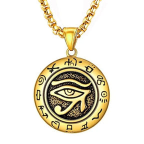 Ancient Egypt Necklace - Gold Plated Zinc Alloy Eye Of Horus