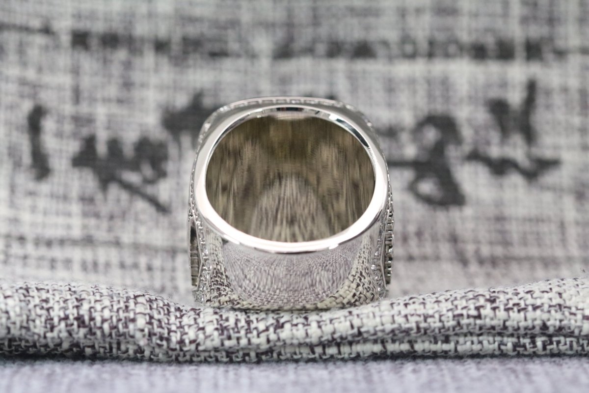 Master Mason Blue Lodge Ring - 18k Yellow Gold Face With Rhinestone - Bricks Masons